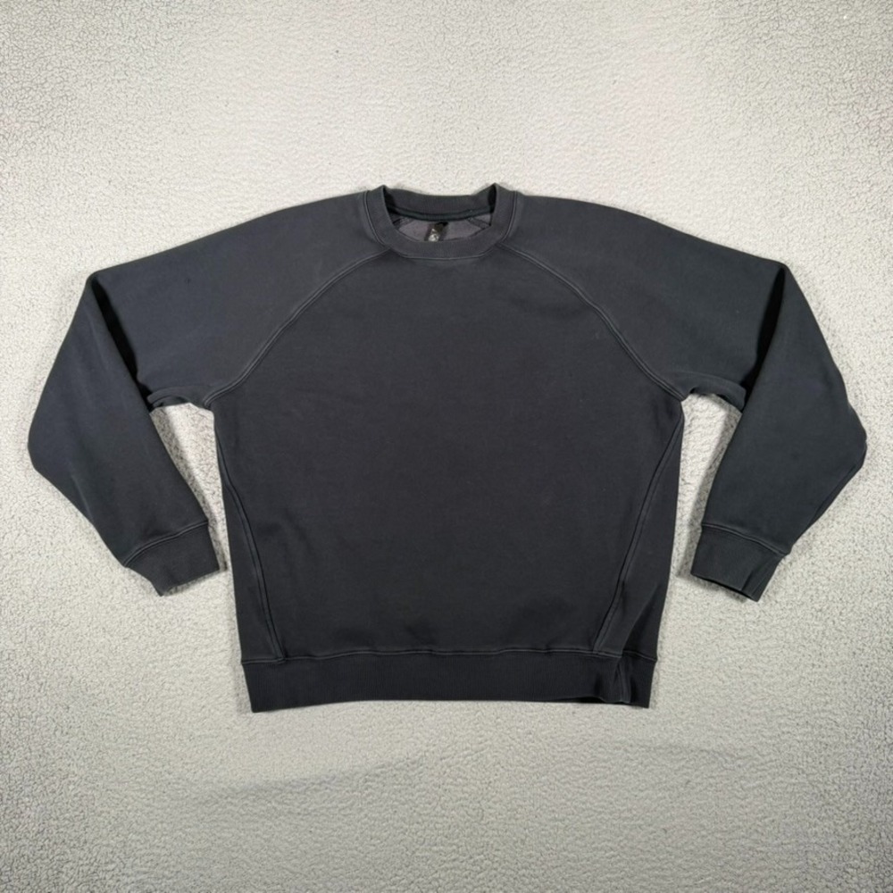 Fabletics Sweater Mens Large Black Pullover Crewneck Cotton Blend Casual Preppy